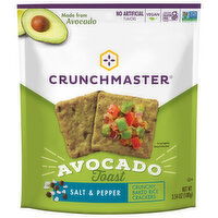 Crunchmaster Baked Rice Crackers, Salt & Pepper, Avocado Toast - 3.54 Ounce 