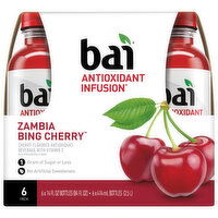 Bai Antioxidant Beverage, Zambia Bing Cherry, 6 Pack - 6 Each 