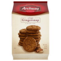 Archway Cookies, Gingersnap, Crispy - 12 Ounce 