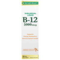 Nature's Bounty B-12, Sublingual Liquid, 5000 mcg