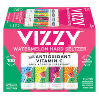 Vizzy Hard Seltzer, Watermelon, Variety Pack, 12 Pack - 12 Each 