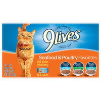 9Lives Cat Food, Seafood & Poultry Favorites - 24 Each 