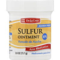 De La Cruz Sulfur Ointment, Maximum Strength - 2.6 Ounce 