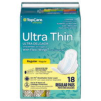 TopCare Pads, with Flexi-Wings, Ultra-Thin, Regular, Unscented