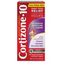 Cortizone-10 Anti-Itch Creme, Intensive Moisture Creme, Maximum Strength, Value Size - 2 Ounce 