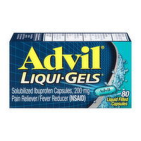 Advil Pain Reliever/Fever Reducer, 200 mg, Liquid Filled Capsules