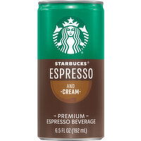 Starbucks Espresso Beverage, Premium, Espresso and Cream - 6.5 Fluid ounce 