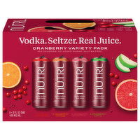 Nutrl Vodka, Cranberry, Variety Pack - 8 Each 