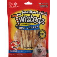 Pet Factory Twist Sticks, American Beefhide, 5 Inches, 20 Pack - 20 Each 