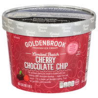 Goldenbrook Ice Cream, Premium, Limited Batch, Cherry Chocolate Chip - 0.5 Gallon 