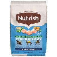Nutrish Large Breed Natural Adult Whole Health Blend Chicken, Pea, Brown Rice & Carrot Recipe Food for Dogs - 14 Pound
