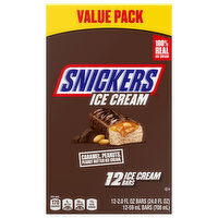 Snickers Ice Cream Bars, Value Pack - 12 Each 