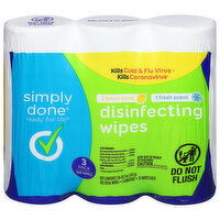 Simply Done Disinfecting Wipes, Lemon Scent/Fresh Scent, 3 Pack - 3 Each 