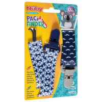 Nuby Pacifier Clip, 0+ Months - 2 Each 