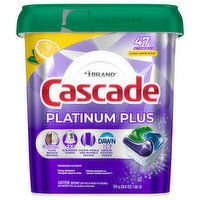 Cascade Dishwasher Detergent, Clean Lemon Scent, ActionPacs - 47 Each 