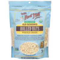 Bob's Red Mill Rolled Oats, Organic, Whole Grain, Old Fashioned - 16 Ounce 