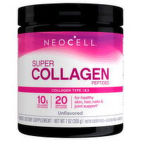 Neocell Collagen, Super, Type 1 & 3, Unflavored, Powder - 7 Ounce 