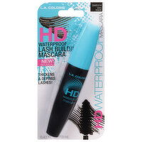 L.A. Colors Mascara, Lash Building, HD Waterproof, Very Black - 0.43 Fluid Ounce