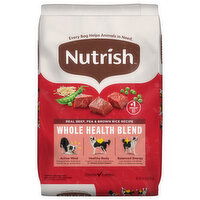 Nutrish Food for Dogs, Natural, Whole Health Blend, Real Beef Pea & Brown Rice Recipe, Adult - 14 Pound 