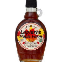 Lapierre Maple Farm Maple Syrup, Pure, Dark Amber - 8.5 Ounce 