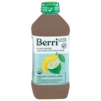 Berri lyte Electrolyte Solution, Organic, Lemon-Lime Flavor, Plant-Based - 1.1 Quart 