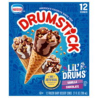 Drumstick Dessert Cones, Vanilla/Chocolate - 27 Fluid ounce 