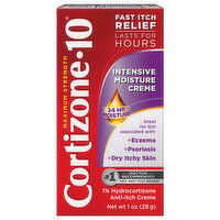 Cortizone-10 Anti-Itch Creme, Intensive Moisture Creme, Maximum Strength - 1 Ounce 