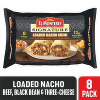 El Monterey Chimichangas, Loaded Nacho, Beef, Black Bean & Three Cheese - 8 Each 