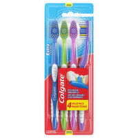 Colgate Adult Manual Full Head Toothbrush, Medium - 4 Each 