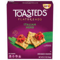 Toasteds Flatbreads, Italian Herb - 8.7 Ounce 