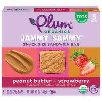 Plum Organics® Jammy Sammy® Peanut Bttr + Strawbrry 5-Count Box/1.02oz Bars