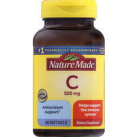 Nature Made Vitamin C, 500 mg, Softgels - 60 Each 