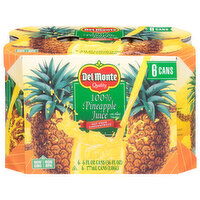 Del Monte Juice, 100% Pineapple - 6 Each 