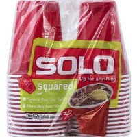 Solo Plastic Cups, Squared, 18 Ounce - 30 Each 