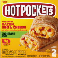 Hot Pockets Sandwich, Applewood Bacon, Egg & Cheese, Croissant Crust, 2 Pack - 2 Each 