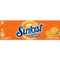 Sunkist Soda, Orange, 12 Pack