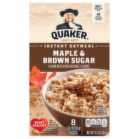 Quaker Instant Oatmeal, Maple & Brown Sugar - 8 Each 