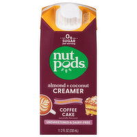 Nutpods Creamer, Unsweetened & Dairy Free, Almond + Coconut, Coffee Cake