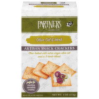 Partners Snack Crackers, Olive Oil & Herb, Artisan - 4 Ounce 