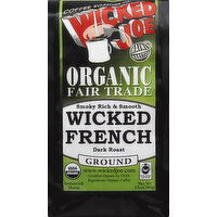 Wicked Joe Coffee, Ground, Dark Roast, Wicked French - 12 Ounce 