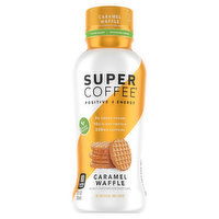 Super Coffee Enhanced Coffee, Plant Based, Positive Energy, Caramel Waffle - 12 Fluid ounce 