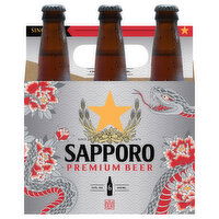 Sapporo Beer, Premium - 6 Each 