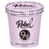 Rebel Ice Cream, Peanut Butter Cup - 1 Pint 