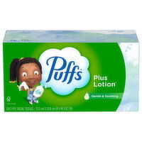 Puffs Facial Tissues, 2-Ply, Gentle & Soothing - 124 Each 