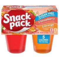 Snack Pack Sugar Free Strawberry & Orange Flavored Juicy Gels - 13 Ounce