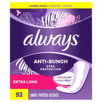 Always Liners, Extra Long, Unscented, Jumbo Pack