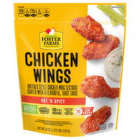 Foster Farms Foster Farms Chicken Wings, Hot 'N Spicy, 22 Ounce 