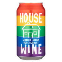 House Wine Rainbow Rose Bubbles Sparkling Wine Can, 355 ml     - 355 Millilitre 