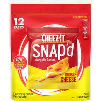 Cheez-It Cheesy Baked Snacks, Double Cheese, 12 Pack