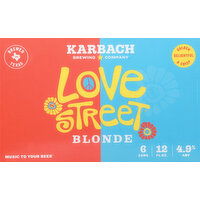 Karbach Brewing Company Beer, Love Street, Blonde - 6 Each 